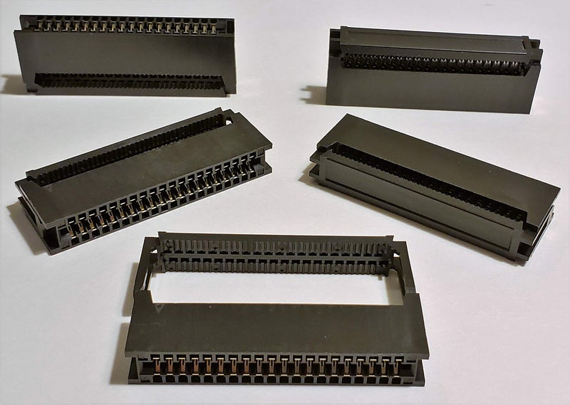 Connectors Pro 5-Pack 40P 2x20 2.54mm Spacing IDC Card Edge Connector, 40 Pins CE for 1.27mm Pitch Ribbon Cable - Image 2